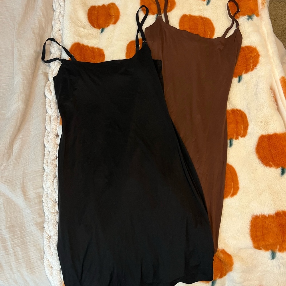 Victoria’s Secret Elegant Black and Brown Slip Dresses